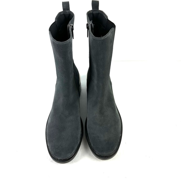 Vince Camuto Kourtly Boots 9.5 Gray Blue Suede Zip Up Bootie 41 Brand New - Picture 2 of 12